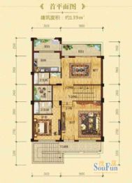 隆江新城2室2厅1厨2卫建面139.00㎡